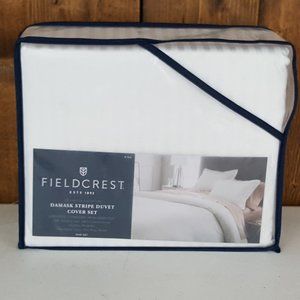 Fieldcrest Hobson Damask Stripe Sateen Duvet Cover